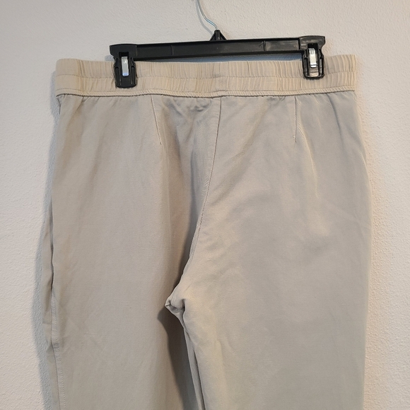 James Perse Pleated Twill Tapered Beige Pants - Picture 4 of 5
